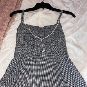 Black and White Gingham Top